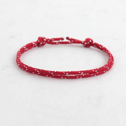 Bracelet cordon avec fil argent 4 couleurs disponibles,cadeau pour elle