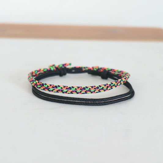 Ensemble de bracelets homme cordons noeuds coulissants,cadeau pour lui