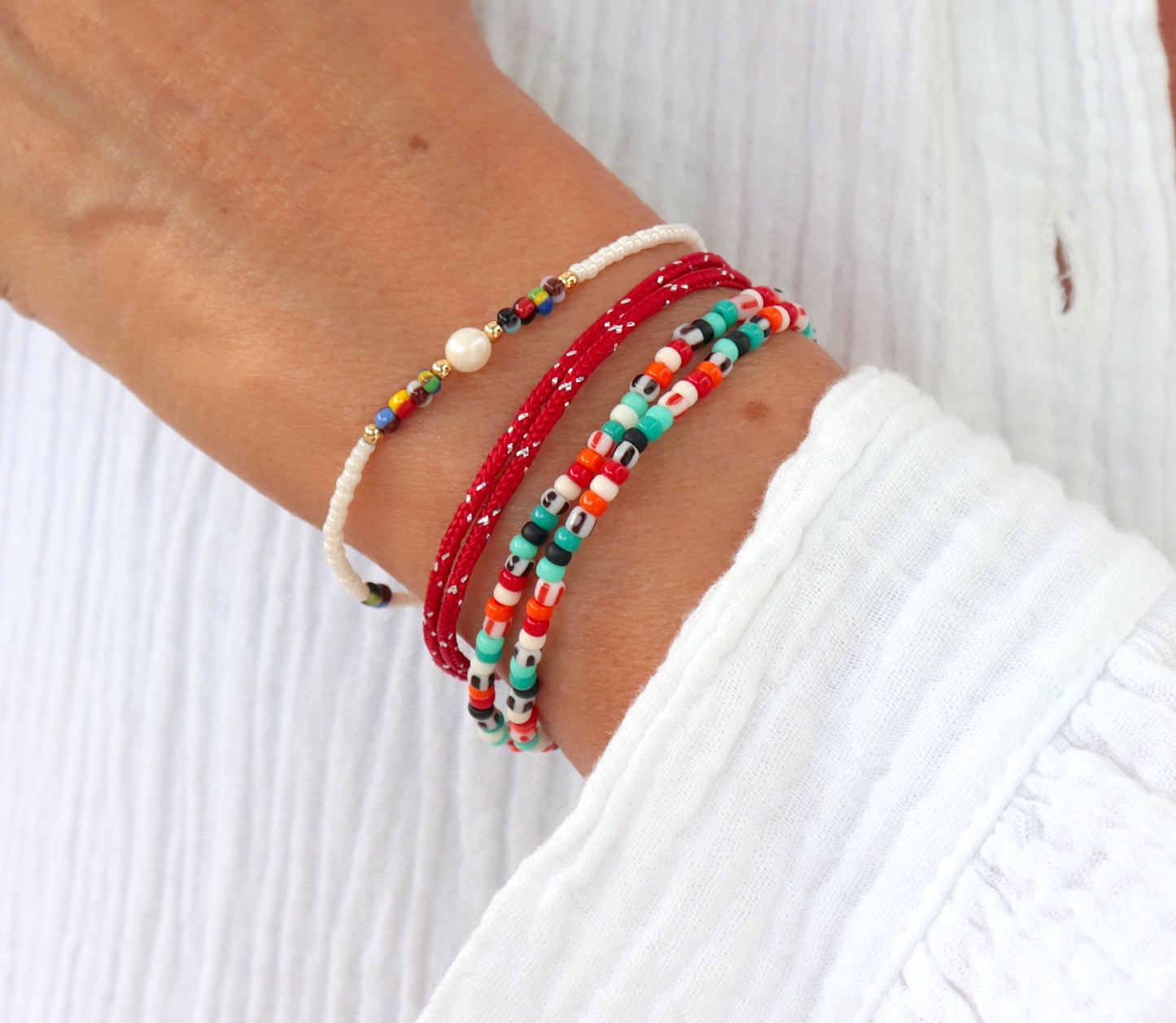 Bracelet cordon avec fil argent 4 couleurs disponibles,cadeau pour elle
