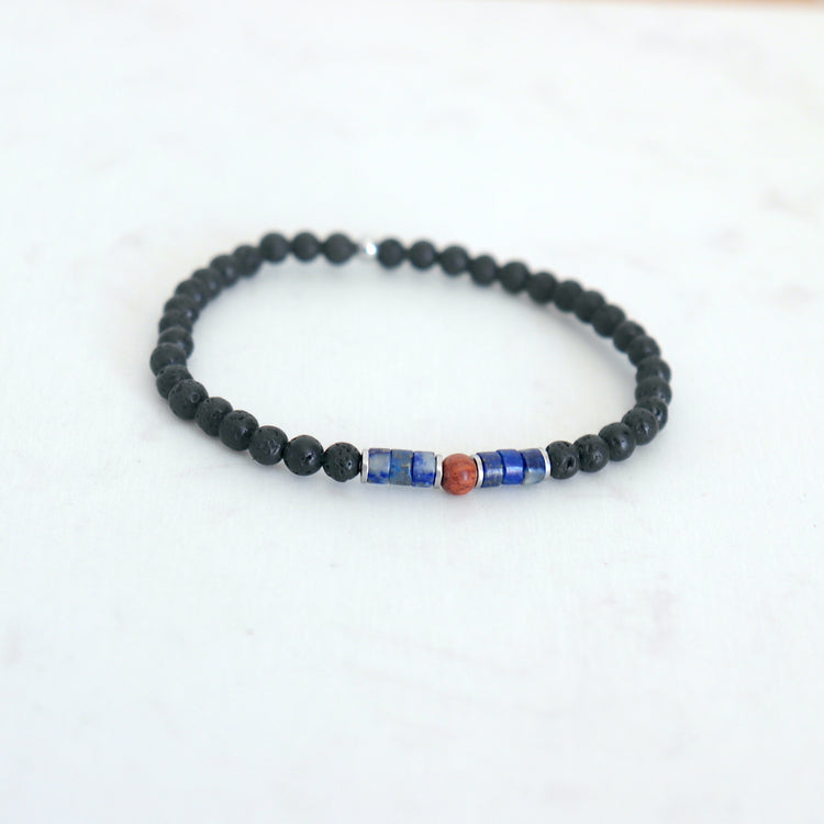 Bracelets perles et pierres homme