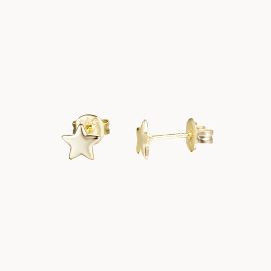 Petites puces d'oreilles étoiles pour femme, mini clous d'oreilles minimalistes disponibles en argent ou dorés