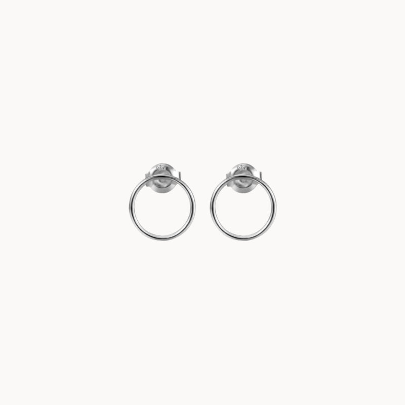 Boucles d'oreilles clous anneau rond pour femme, petites puces d'oreilles doré ou argent