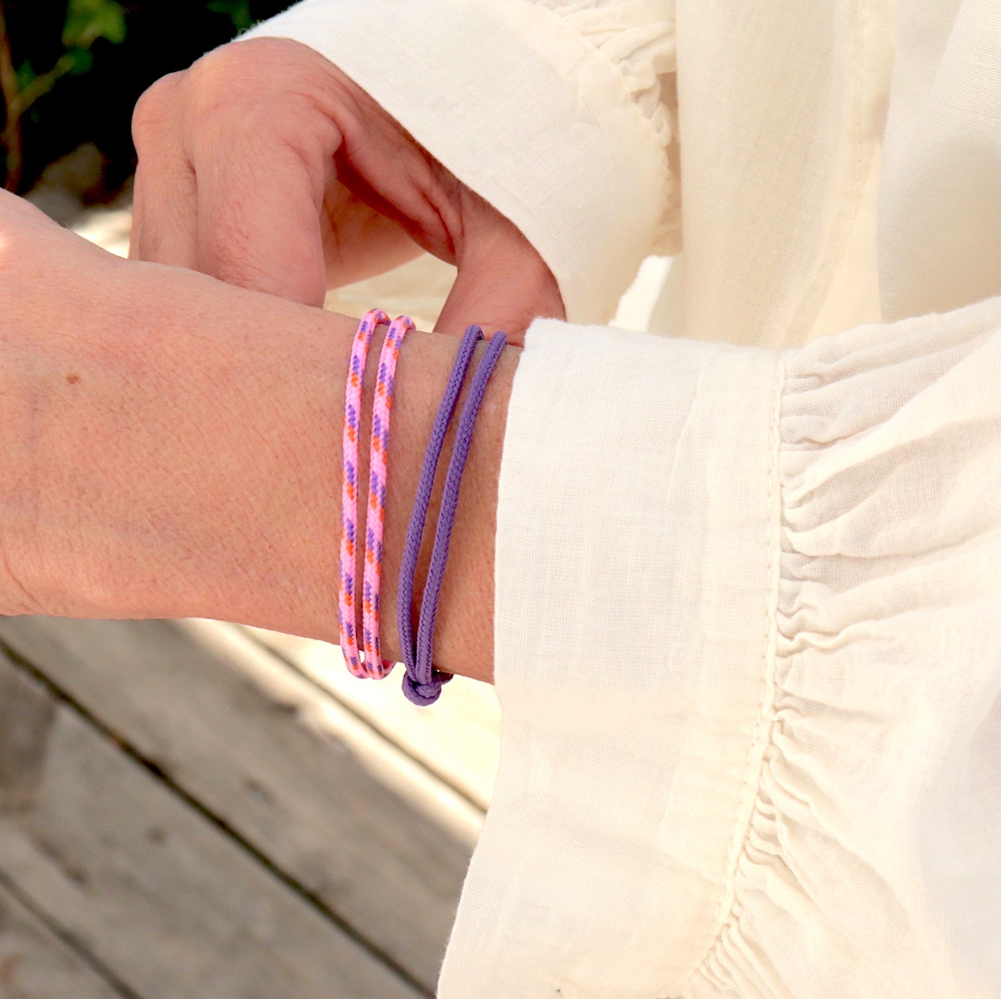 Ensemble de bracelets cordons pour femme style boho surf,bracelets réglables violets