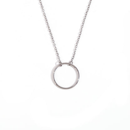 Collier ras de cou acier inoxydable 316 chaine et anneau rond,collier femme minimaliste