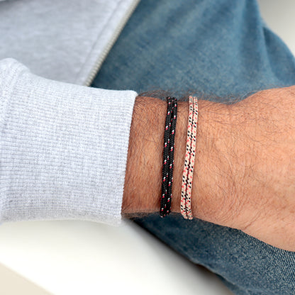 Cadeaux pour lui,set de deux bracelets cordons tendance