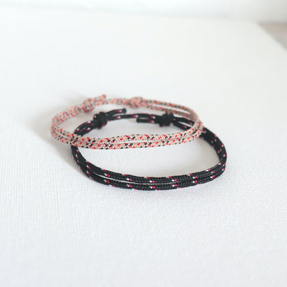 Cadeaux pour lui,set de deux bracelets cordons tendance