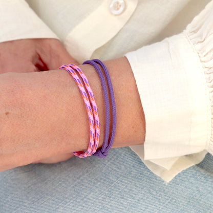 Ensemble de bracelets cordons pour femme style boho surf,bracelets réglables violets