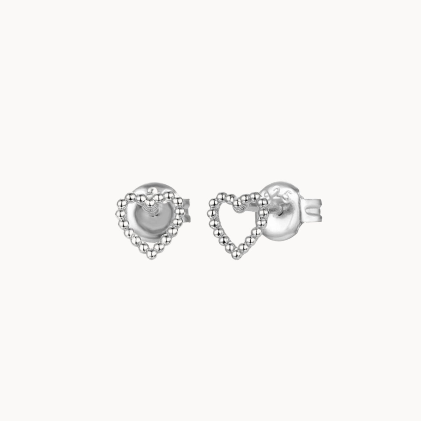 Puces d'oreilles coeur boules pour femme, mini clous d'oreilles doré ou argent