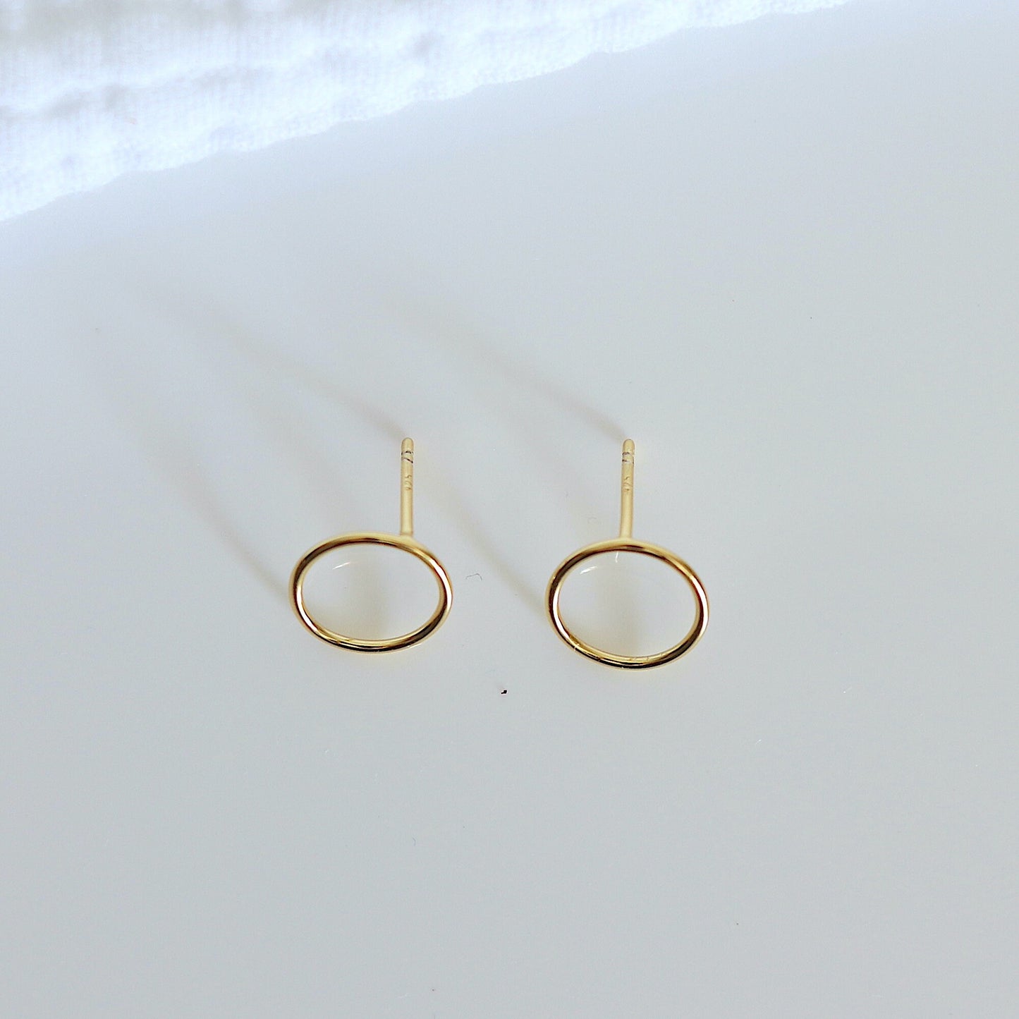 Boucles d'oreilles clous anneau rond pour femme, petites puces d'oreilles doré ou argent