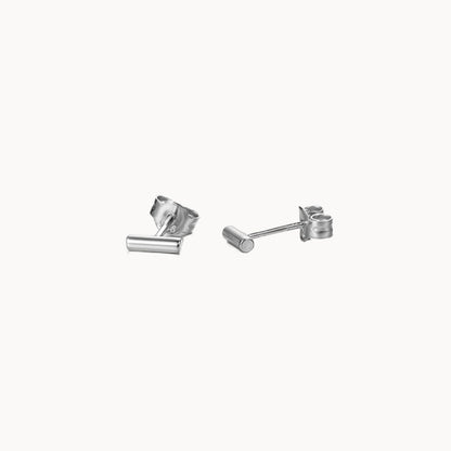 Puces d'oreilles femme barre, mini clous d'oreilles minimaliste en doré ou argent