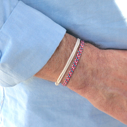 Bracelets homme cordons réglables,ensemble de bracelets surf tendance pour l'été