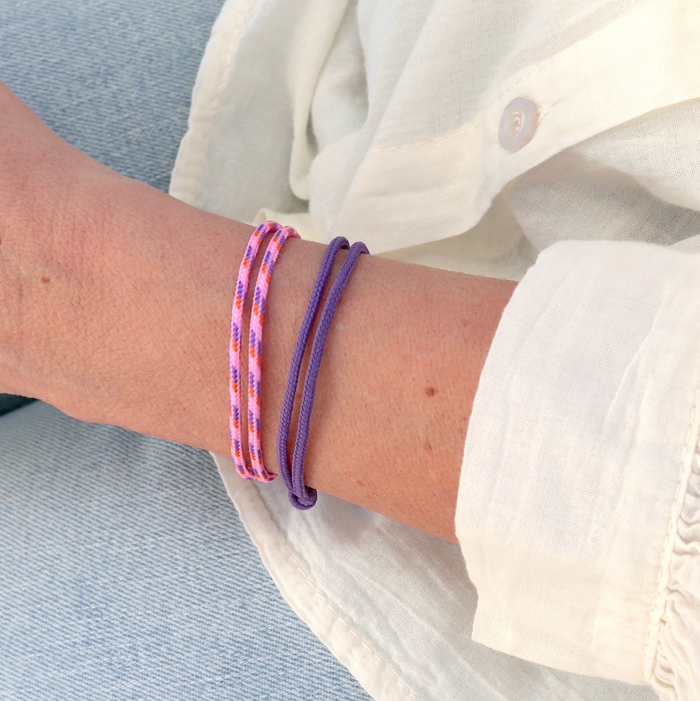 Ensemble de bracelets cordons pour femme style boho surf,bracelets réglables violets